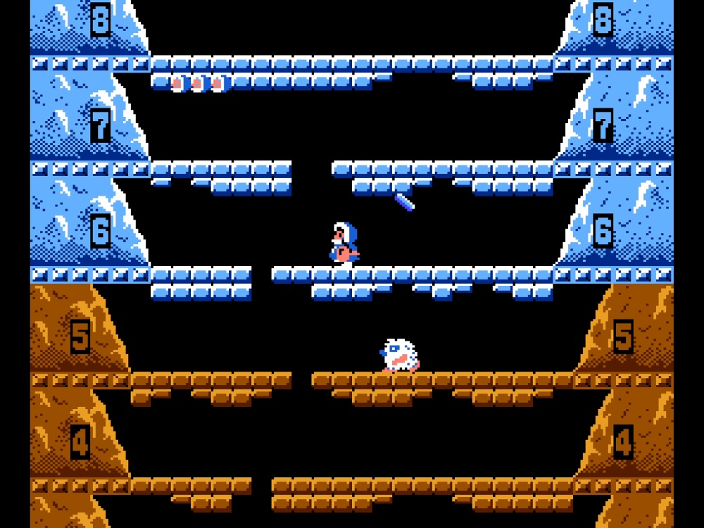 Gameplay of Ice Climber for NES